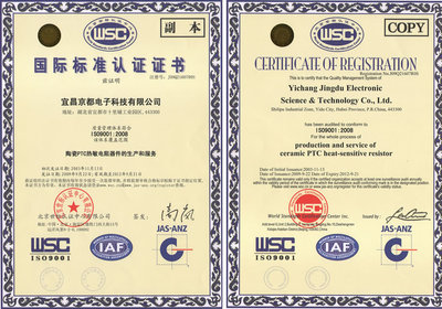 ISO9001 WSC 国际标准认证证书